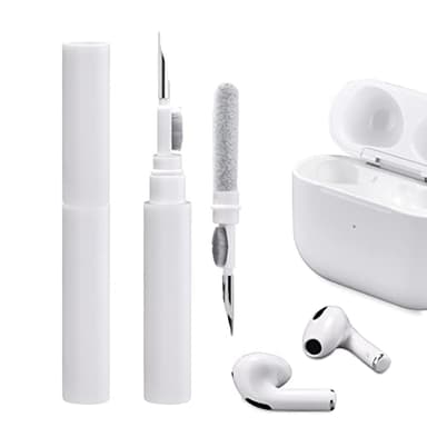 ICARER Kit Nettoyage pour AirPods 4 AirPods Pro 2 2022 AirPods 3 AirPods Pro AirPods 2 AirPods 1, 3 en 1 Kit de Nettoyage Multifonction pour écouteurs pour Apple AirPods iPhone Camera Keyboard-Blanc