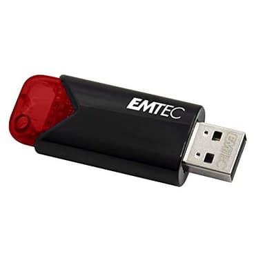 Emtec Clé USB 3.0 (3.2) Click Easy B110, Mémoire Flash Drive De 256 Go, Stockage Externe, Lecture 20Mb/S, Écriture 10Mb/S, Click Easy - 21 X 57 X 12 Mm, Rouge ECMMD256GB113