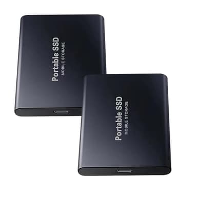 Disque Dur Externe Portable, 64GB USB Stockage, Portable étanche et Anti-Choc, Stockage sur Disque Dur SSD Haute Capacité pour PC, TV, Ordinateur Portable, Bureau, Compatible Mac et Windows (1)