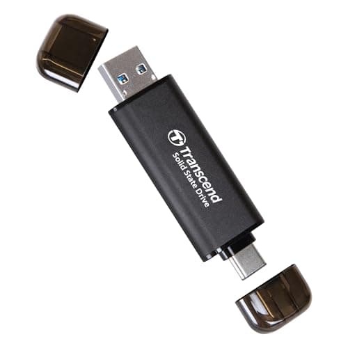 Transcend SSD Portable ESD310C 256Go USB Type-A, Type-C 10 Gbit/s PS4/PS5 Compatible, Noire – TS256GESD310C