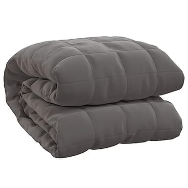 vidaXL Couverture lestée Gris 200x220 cm 9 kg Tissu, Couverture, Couverture Couette, Couverture apaisante, literie, Couverture lestée pour l'anxiété
