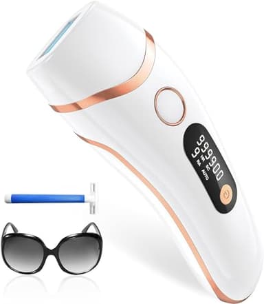 Haarlosy Épilateur Lumière Pulsée, IPL Épilateur Laser Definitive 999,999 Flashs, 2 Modes 5 Niveaux Énergie Laser Épilation Hair Removal pour Aisselles/Visage/Corps, Salon à la Maison[Hommes/Femmes]