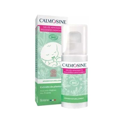 Calmosine - Gelée Apaisante Poussées dentaires - Apaise les gencives - Bébé - Aux Extraits de Plantes Bio - Flacon 15ml - Fabriqué en France