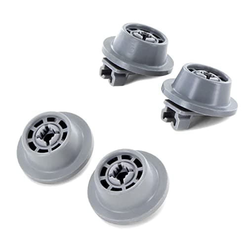 DL-pro Lot de 4 roulettes inférieures pour panier inférieur Bosch Siemens 00611475 611475 - Pour panier inférieur - Pour lave-vaisselle Super Silence AquaStar extra Class iQ100 iQ300 iQ500 iQ700 Gris