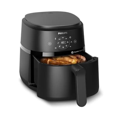 Philips Air Fryer Série 2000 4.2L - Puissance 1500W, Technologie RapidAir, Écran tactile digital,13 options de cuisson,9 fonctions préréglées, Jusqu'à 90% de matières grasses en moins,Noir (NA229/00)