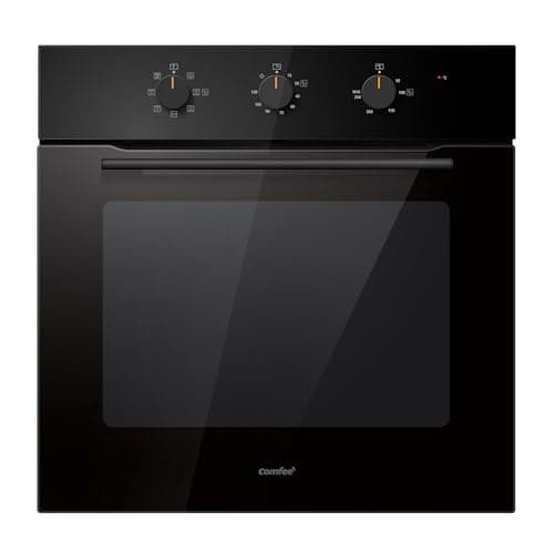 Comfee' CBO60M80M1-BK Four encastrable de 60 cm, 60 litres, avec 8 fonctions, frire à air, la cuisson en plusieurs phases, la porte amovible, facile à nettoyer, netoyage à la vapeur, Noir