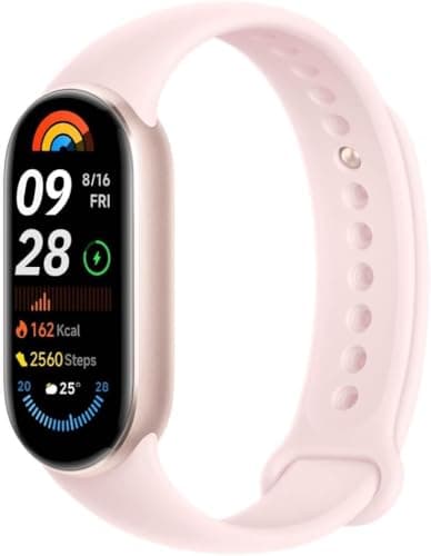 Xiaomi Smart Band 9 Bracelet d'activité avec autonomie jusqu'à 21 Jours, écran AMOLED avec taux de rafraîchissement de 60 Hz, capteur de fréquence Cardiaque, Rose
