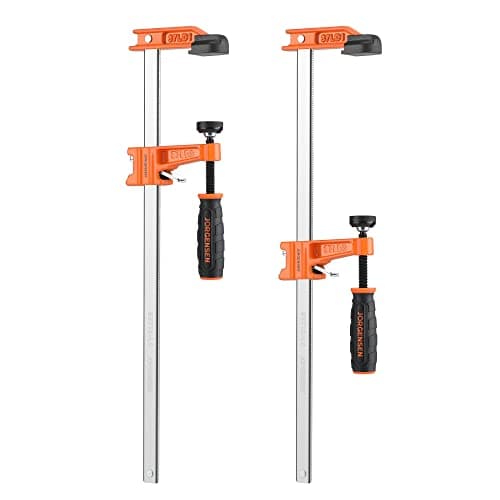 JORGENSEN Jeu de 2 Serre-joints en Métallique, Serre Joint à Vis avec Mâchoire de 60mm, Force de Serrage Maximale 136kg, Ouverture Maximale 300mm