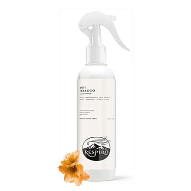 RESPIRO Since 1986 - Anti tabac - Parfum spray pour l'environnement, tissu, rideaux, canapés, voiture, élimine les odeurs de tabac, cigarette, cigare, pipe - Parfum frais, longue persistance