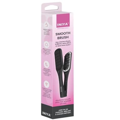 Brosse Lissage Cheveux - Brosse Lissante Cheveux | Iniya Smooth Brush | Brosse Double Face | Réduit Les Frissotis & Donne de la Brillance | Marque Française