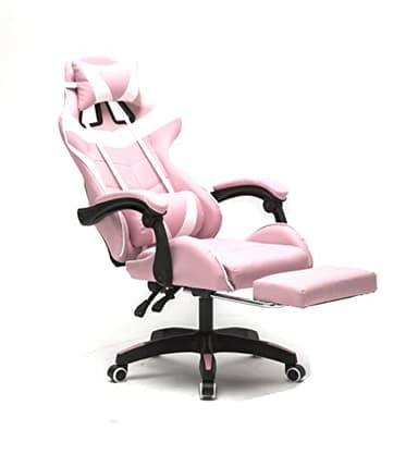 VDD Chaise Gaming avec Repose Pieds Cyclone Adolescents - Chaise de Bureau - Chaise Gamer Racing - Blanc