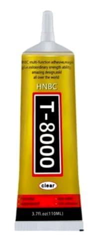 CHALLEY-YOKI 110ml Colle Ecran Smartphone, T8000 Colle Telephone, Glue pour Ecran Phone avec Petite Aiguille pour Bois, Verre, Céramique et Ecran Tactile