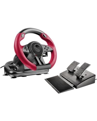Speedlink TRAILBLAZER Volant de course - volant de jeux pour PS3/PS4, Xbox Series X/S/One, Nintendo Switch et PC, volant pc avec levier de vitesse, avec retour de force, noir-orange