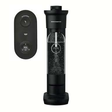 GROHE Blue Fizz Premium Machine à Eau Gazeuse (Affichage et Préréglage Niveau CO2, Gazéification une pression), Batterie lithium-ion intégrée et rechargeable, Buse Acier Inoxydable, Noir, 31947K00