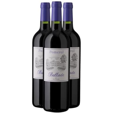 Château la Pointe Pomerol Ballade de la Pointe - Rouge 2021 - Vin Rouge de Bordeaux (3x75cl)