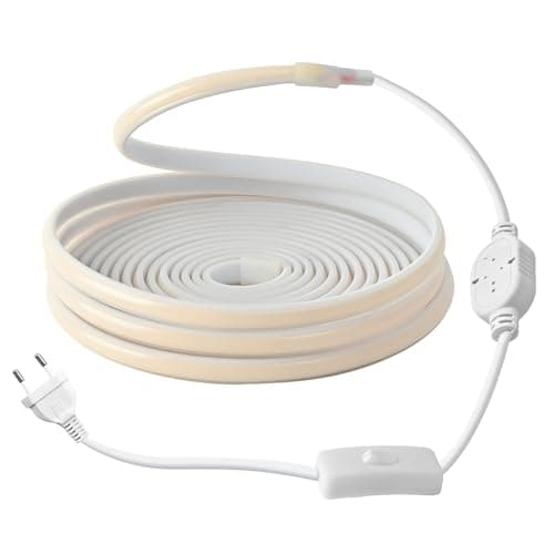 SUNBEYOND 220V Ruban LED exterieur etanche 30mètre,COB Bande Lumineuse 288leds/m,Bandeau rubans à led Blanc Froid 6000K,décoration de la maison Éclairage,cuisine,jardin,lumière LED avec interrupteur