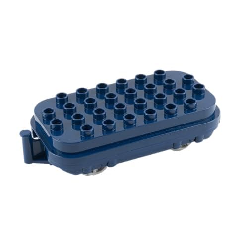 Lego Duplo Locomotive de chemin de fer bleu - Train créatif pour les tout-petits - Traction avec lumière et son - Extension pour le monde ferroviaire Duplo