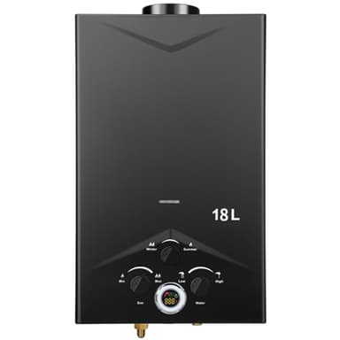 Chauffe-eau à Gaz,18L Chauffe-Eau Sans Réservoir Portable, Chauffe-eau Instantané au Propane Avec Affichage Numérique Multi-protection Pour les Voyages en Camping, RV Voyage