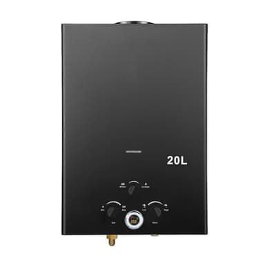 Chauffe-eau instantané au gaz propane 20 l avec allumage de batterie - Chauffe-eau instantané Tankless Water Heater avec affichage numérique - Multi-protection [Classe énergétique A]