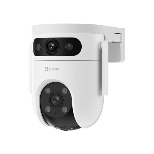 EZVIZ H9C 2K+2K Caméra Surveillance Wifi Extérieure à Double Objectif, 360° PTZ camera, Suivi Auto, Détection de Forme Humaine/Véhicule,Défense Active,Vision Nocturne Couleur 40M, Audio Bidirectionnel