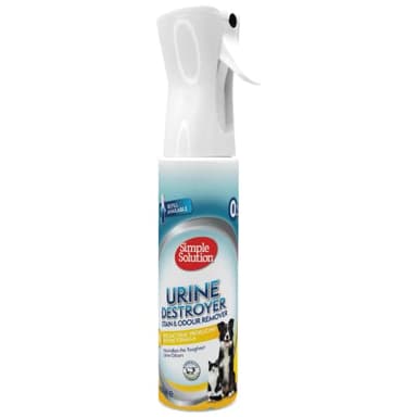 Simple Solution Nouvelle Technologie de pulvérisation Destructeur d’Urine | Détachant et Anti-Odeur pour Animaux de Compagnie avec Pouvoir nettoyant Pro-bactéries - 400ml
