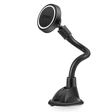 IPOW Support Téléphone Voiture Magnétique Puissant avec Ventouse Forte,Aimant Porte Phone Mobile,Fixation sur Pare-Brise/Tableau de Bord Compatible avec GPS/Smartphone Universel-iPhone 14/13