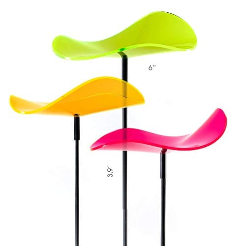 Cazador-del-sol ® Lucy Medio Lot de 3 attrape-soleil incurvés, multicolores, 15 cm de diamètre, 120 cm de haut