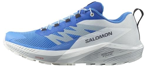 Salomon Sense Ride Chaussures de trail pour Homme, Amorti et réactivité, Accroche polyvalente, Tige légère, Ibiza Blue, 42 ⅔