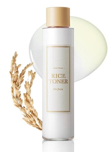 I'm from Tonique au riz, 77,78% d'extrait de riz de Corée, essence lumineuse avec niacinamide, hydratant pour peaux sèches, végétalien, sans alcool, sans parfum, approuvé par Peta, 5,07 fl oz