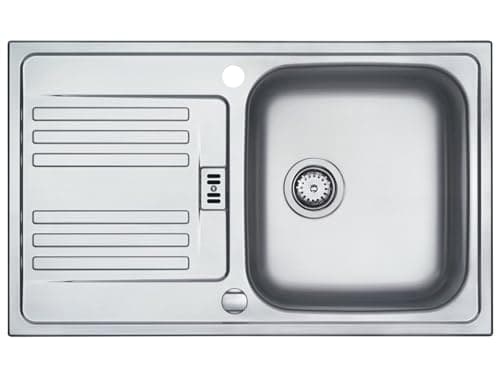 FRANKE EFL 614-78 Euroform Évier de Cuisine encastré en Acier Inoxydable, INOX Lin, 78.0 x 47.5 x 14.5 cm