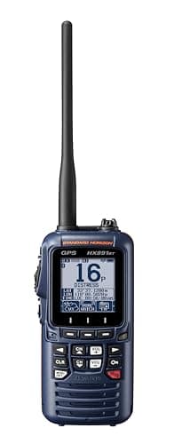 Standard Horizon HX891BT/E Radio marine VHF flottante, 6 W, navigation GPS, étanchéité IPX8, Bluetooth (bleu marine)