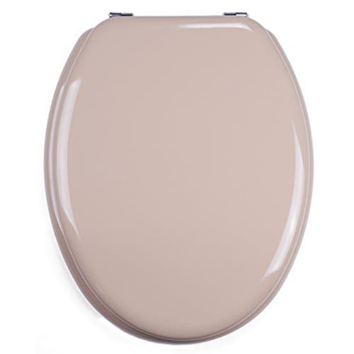 MSV Abattant WC MDF CLÉO Beige - Charnières INOX