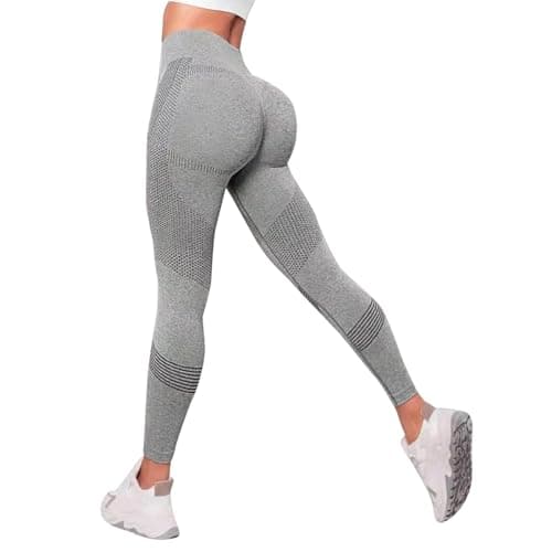 Legging Push Up de Sport Running Fitness Yoga Sudation Amincissante Leggings Femme Sculptant Anti Cellulite Compression Collant Gainant Ventre Plat Legging Plumi Taille Haute Collants Contention