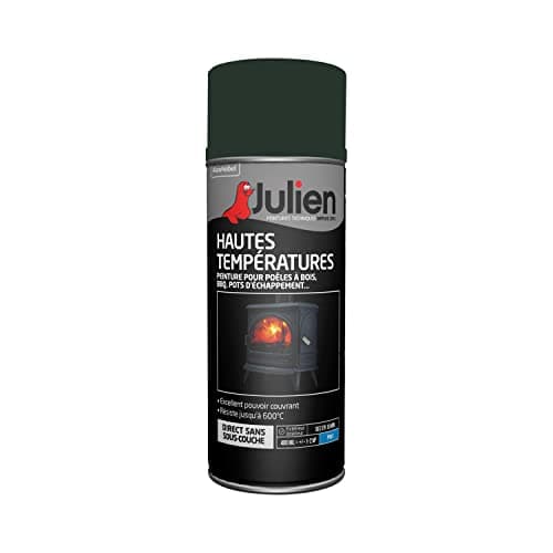 Julien Peinture Aérosol de Protection Hautes Températures - Gris Fonte Mat 400ml
