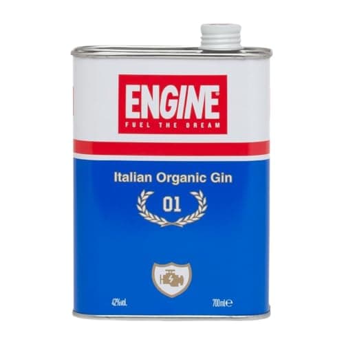 ENGINE - Gin distillé - Origine : Italie - Alcool : 42% - Notes de Citron & Baies de Genévrier - Idéal en cocktail Gin Tonic - 70cl