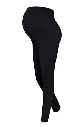 DeDavide Legging de grossesse de qualité supérieure pour femmes enceintes en coton - Gris - XX-Large