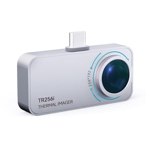 MiLESEEY TR256i Caméra d'imagerie thermique pour Android Type-C, boîtier entièrement métallique 20 g, plage de mesure -15 °C ~ 600 °C, résolution 25 Hz 256 x 192, 3 mesures de chaleur et 6 palettes