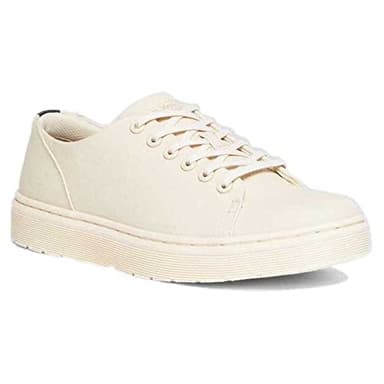 DR. MARTENS Homme Dante Sneaker, Parchment Beige 10 Oz Canvas & Parchment Beige Milled Coated Leather, 42 EU