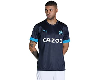 PUMA OLYMPIQUE DE MARSEILLE Homme Saison 2022/23 Officiel Extérieur Maillot, Parisian Night Bleu Azur, L EU
