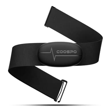 COOSPO H6 Capteur de Frequence Cardiaque Bluetooth Ant+, Moniteur Frequence Cardiaque ECG/EKG, Compatible avec Wahoo, Adidas, Coosporide, Polar Beat, Kinomap et Plus Encore
