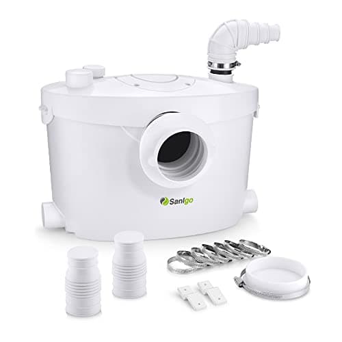 Sanigo SANI400+ Broyeur sanitaire broyeur silencieux de toilettes avec filtre à charbon et panneau de service amovible 400W