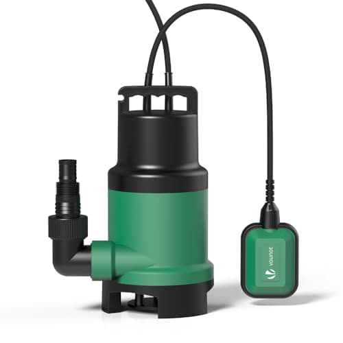 VOUNOT® Pompe d'évacuation pour Eaux Chargés 750W avec Flotteur Max.14000L/H Profondeur d'immersion 7M
