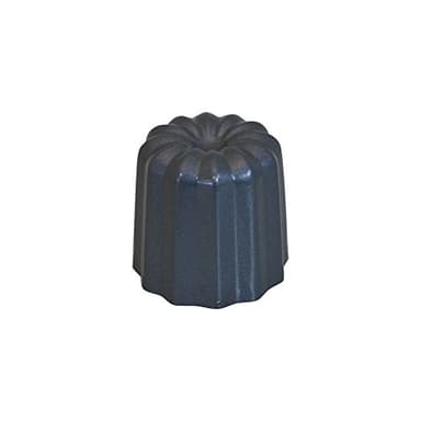 De Buyer - Lot de 4 moules à Canelés Bordelais en acier antiadhésif - Diamètre 5,5 cm -, Noir