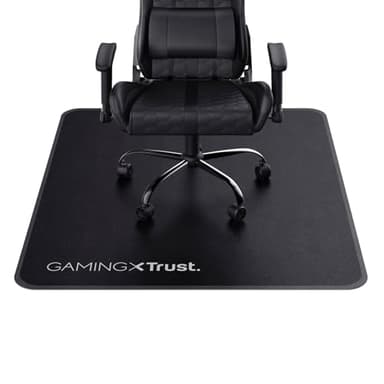Trust Gaming GXT 715 Tapis de Chaise pour Les Chaises de Jeu ou de Bureau, Matériau Résistant, 99 × 120 cm, Protège Les Sols, Planchers, Parquets, pour Gaming et Le Travail - Noir