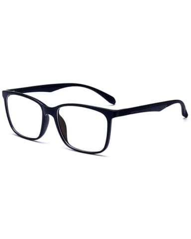 ANRRI Lunettes anti-lumière bleue pour ordinateur, filtre UV, lentille anti-fatigue oculaire, lunettes de vue légères, noir, hommes/femmes