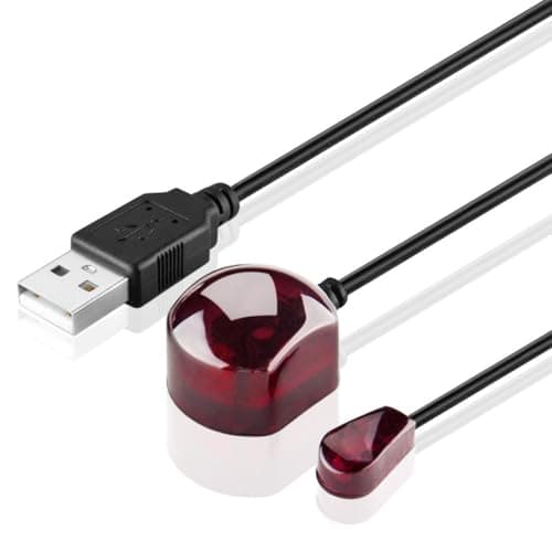 TNP Câble d'extension de télécommande infrarouge (3 m) – Récepteur infrarouge alimenté par USB et câble d'extension d'émetteur infrarouge – Kit répéteur infrarouge, pistolet infrarouge USB, rallonge