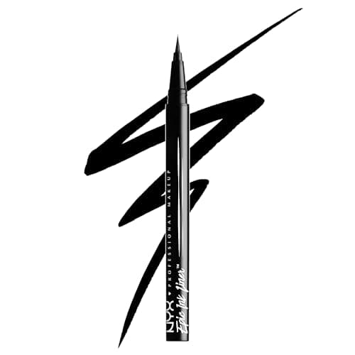 NYX Professional Makeup - Eyeliner Feutre - Waterproof - Tracé Précis - Couleur Intense Tenue Longue Durée - Embout Ultra-Précis - Formule Vegan - Epic Ink Liner - Teinte : Black (01)