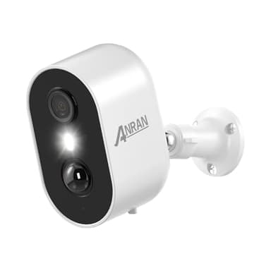 ANRAN 2K Caméra Surveillance WiFi sans Fil Batterie, Extérieure/Intérieure, Audio Bidirectionnel, Vision Nocturne Couleur, Sirène d'alarme, Audio Bidirectionnel, PIR Alerte Instantanée, Alexa, C2