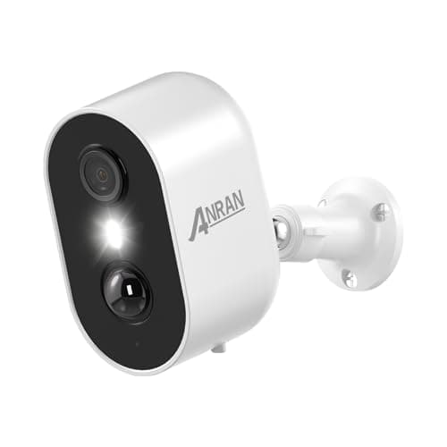 ANRAN 2K Caméra Surveillance WiFi sans Fil Batterie, Extérieure/Intérieure, Audio Bidirectionnel, Vision Nocturne Couleur, Sirène d'alarme, Audio Bidirectionnel, PIR Alerte Instantanée, Alexa, C2