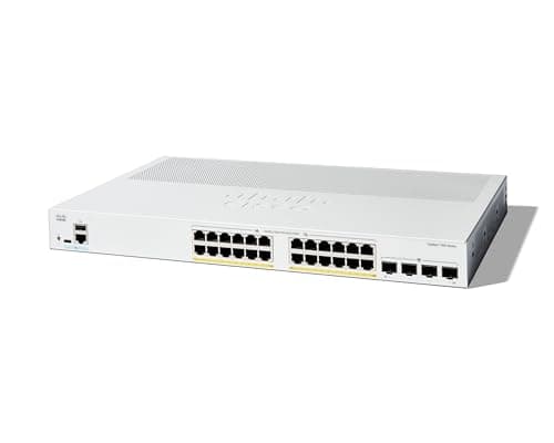 Cisco Commutateur administrable Cisco Catalyst 1300-24P-4G, 24 Ports GE, PoE, Ports SFP 4x1GE, Garantie limitée à Vie (C1300-24P-4G)